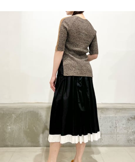 CLOSED/リネンニットTOPS/Black&Brown