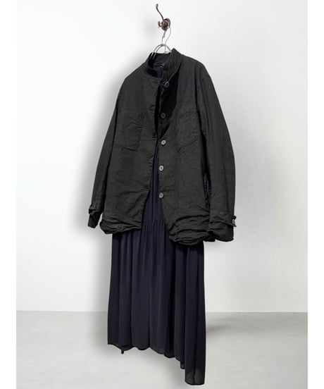 Aequamente/シルクストレッチドレス/Black