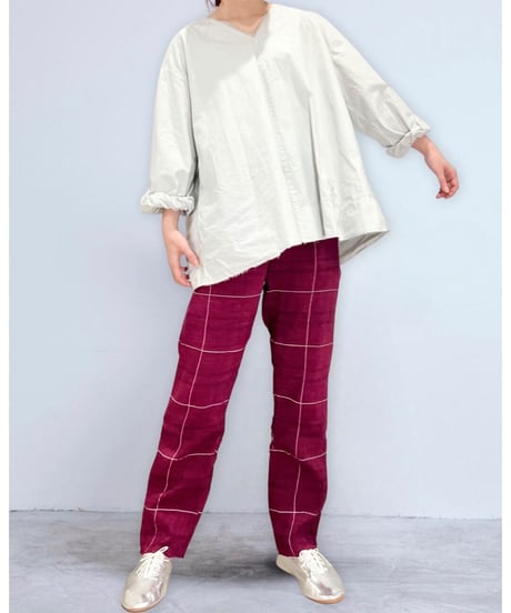 【残り僅か】Aequamente/コットントップス/オイスターグレー