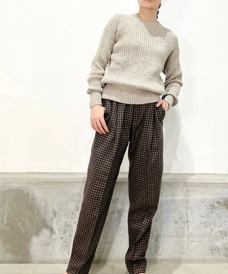 残り僅か】Knit brary/the Ribbed Knit 100% Peruvian