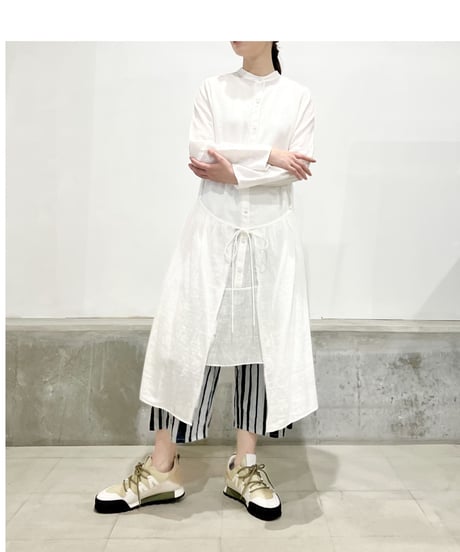 Hannoh wessel/コットンメタルパンツ/グレー＆ネイビー