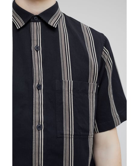 CLOSED Men's/コットン&リネンシャツ/Black  stripes