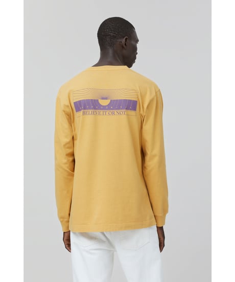 【残り僅か】CLOSED Men's/ｵｰｶﾞﾆｯｸ・ﾛﾝｸﾞTEE/Honey mustard
