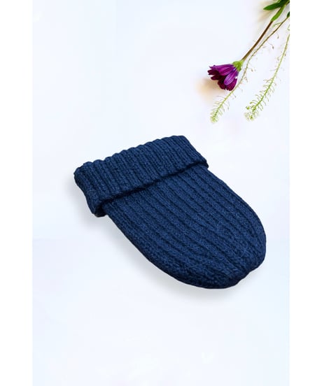 VONSONO/ｱﾙﾊﾟｶ&ｵｰｶﾞﾆｯｸｳｰﾙ・Beanie/Navy