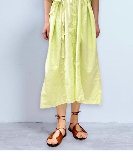 BIANCA/レースアップレザーサンダル/Brown