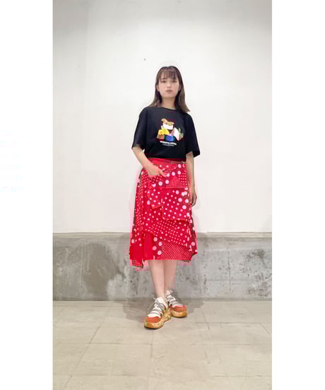 Loreak/Organic Cotton ｸﾞﾗﾌｨｯｸﾌﾟﾘﾝﾄT-ｼｬﾂ/ﾌﾞﾗｯｸ