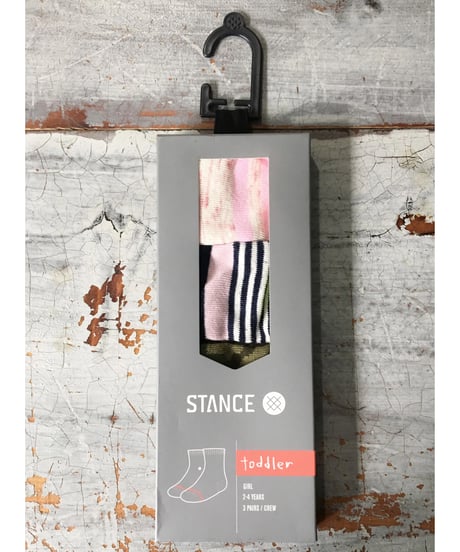 Stance キッズ女の子Socks / 2-4才用3足セット K15