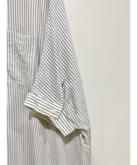 Boxy Stripe/Shirt Dress/Ocean