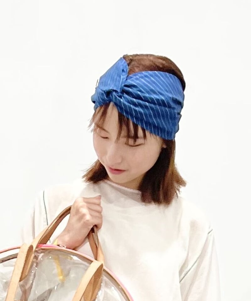Muhlbauer/ヘアバンド[Cotton100%]/ブルーストライプ | ETTA