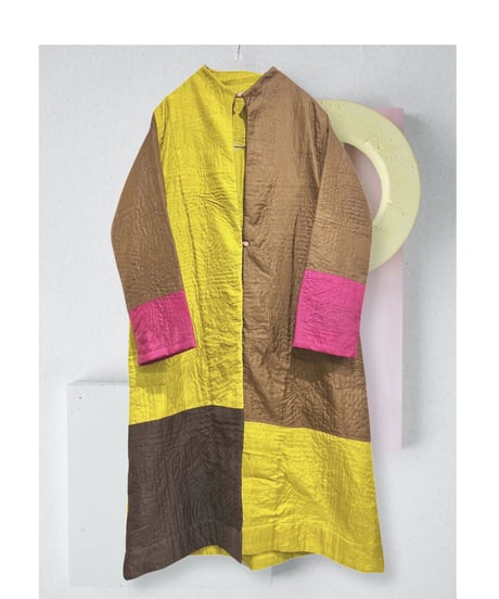 【残り僅か】injiri/シルク100%コート/ALLハンドステッチ