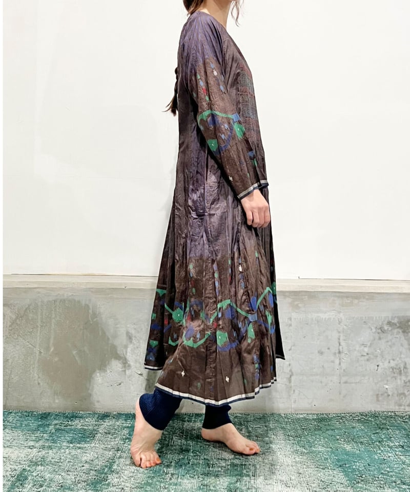 シルク100%☆TADO☆SILK DRESS インド製 India ボーダー シルク100%☆TADO☆SILK DRESS インド製 India ボーダー All