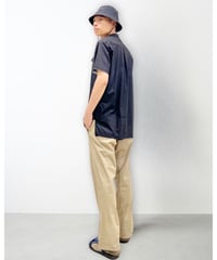 Men'sコットンシャツ(ブラック)/HannohWessel/Mサイズ