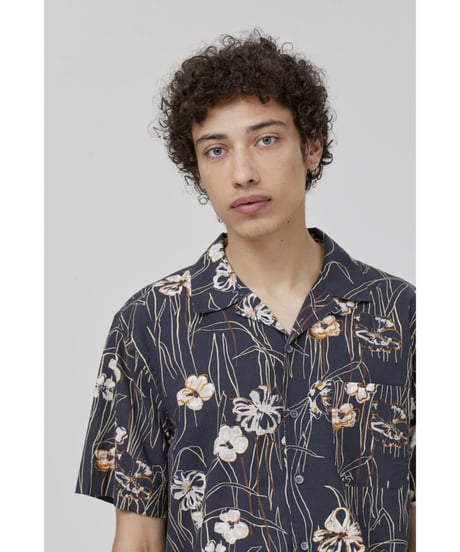 CLOSED Men's/フラワープリントシャツ/Black
