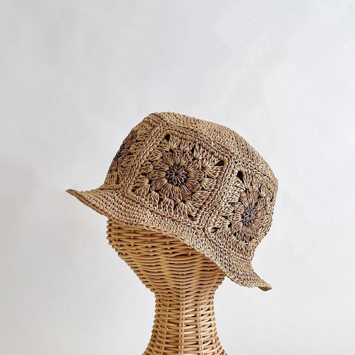 編みものキット「夏のモチーフ編みカンカン帽子 / キッズサイズ」BO-17