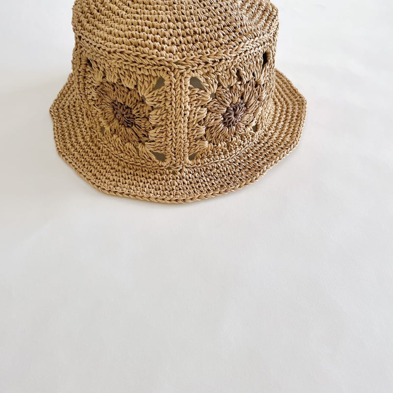 編みものキット「夏のモチーフ編みカンカン帽子 / キッズサイズ」BO-17