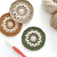 編みものキット「異素材の丸モチーフコースター」BO-13
