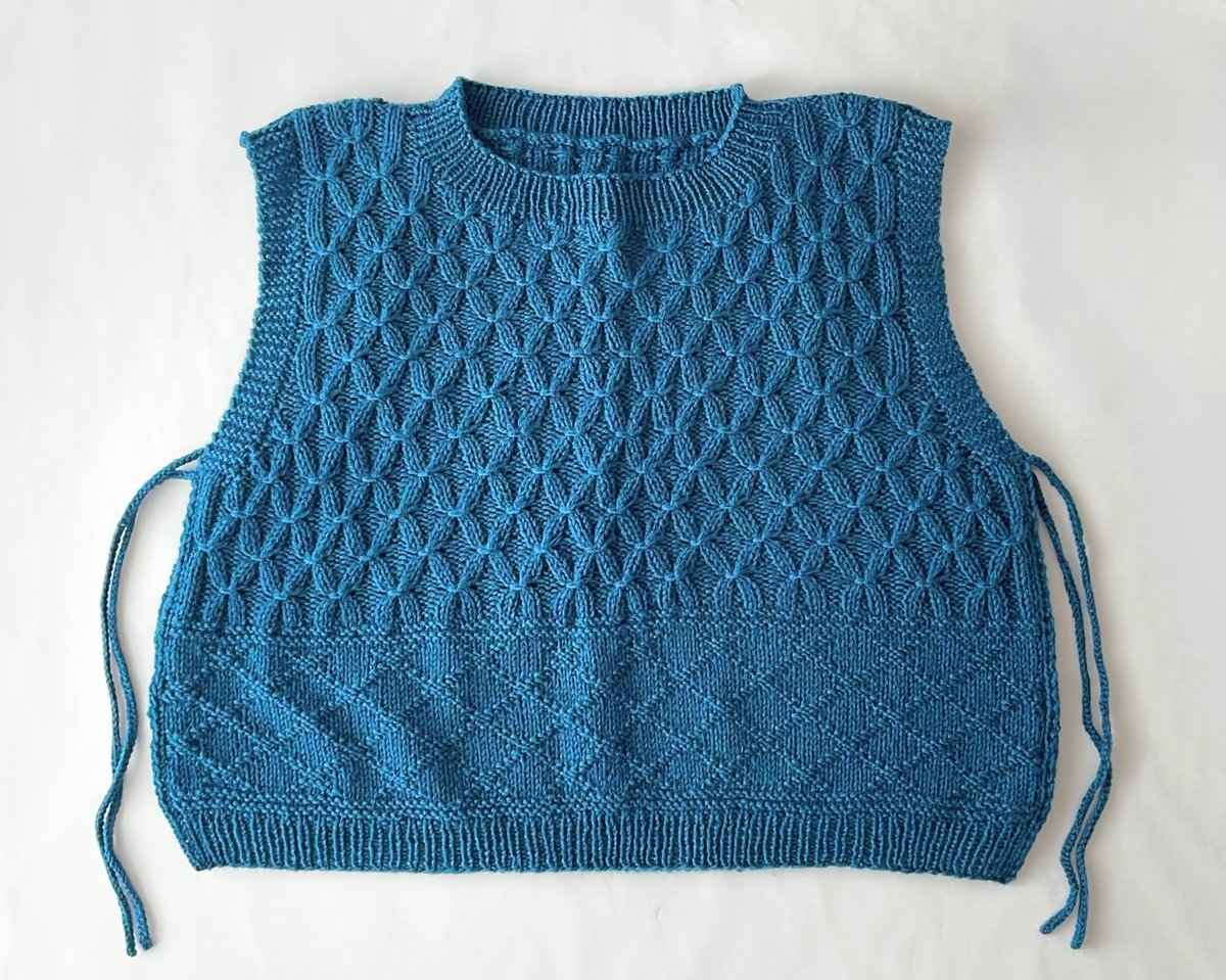 ハンドメイド　手編み　ブルーのベッドカバー　モヘア　モチーフ d1e6ad53636762952e94082da3156b