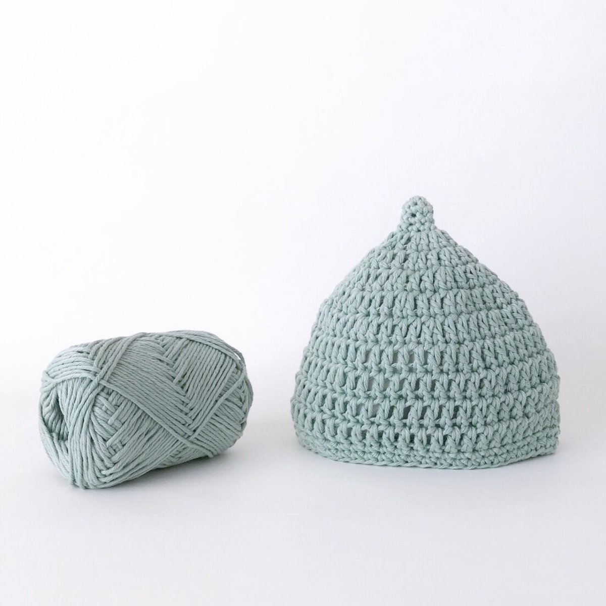 ミテ　どんぐり帽子　mite 編みものキット「キホンのどんぐり帽子 / ミント」BO-04