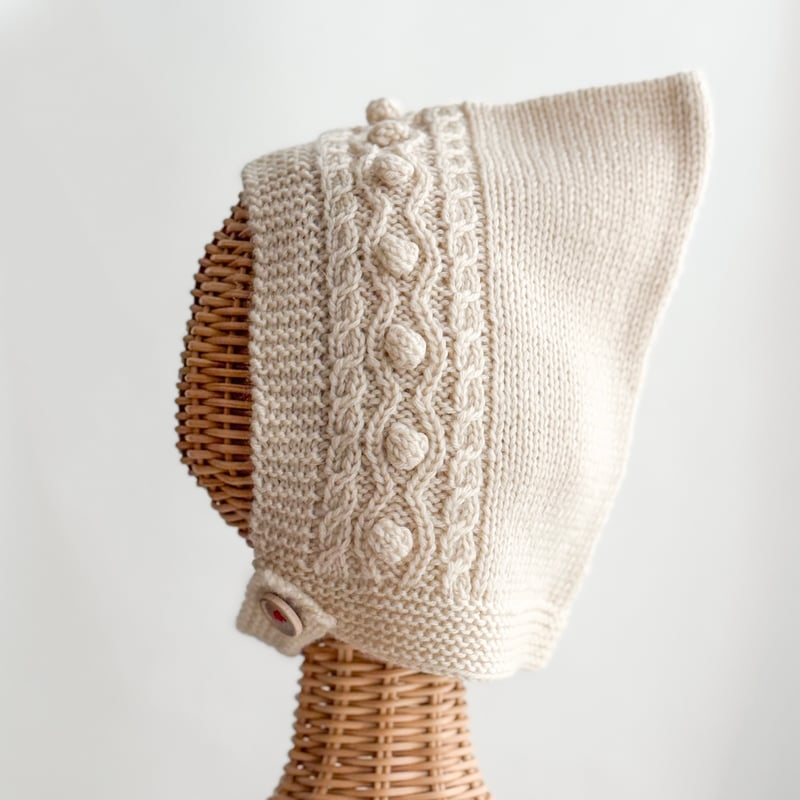 編みものキット「ベビーボンネット」BD-08 | 手編みのお店 / SPOOL