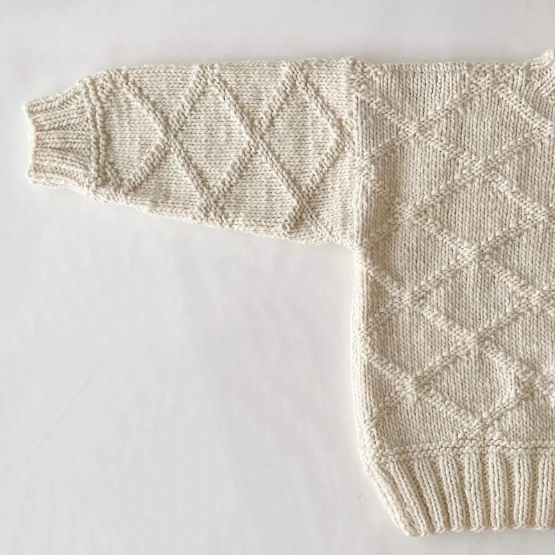 BOB ダイヤモンドパターン セーター サイズ1001 糸キット「ダイヤ柄のバルキーセーター」B51-01 | 手編みのお店 / SPOOL