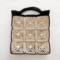 編みものキット「クロッシェモチーフのスクエアバッグ」BD-14