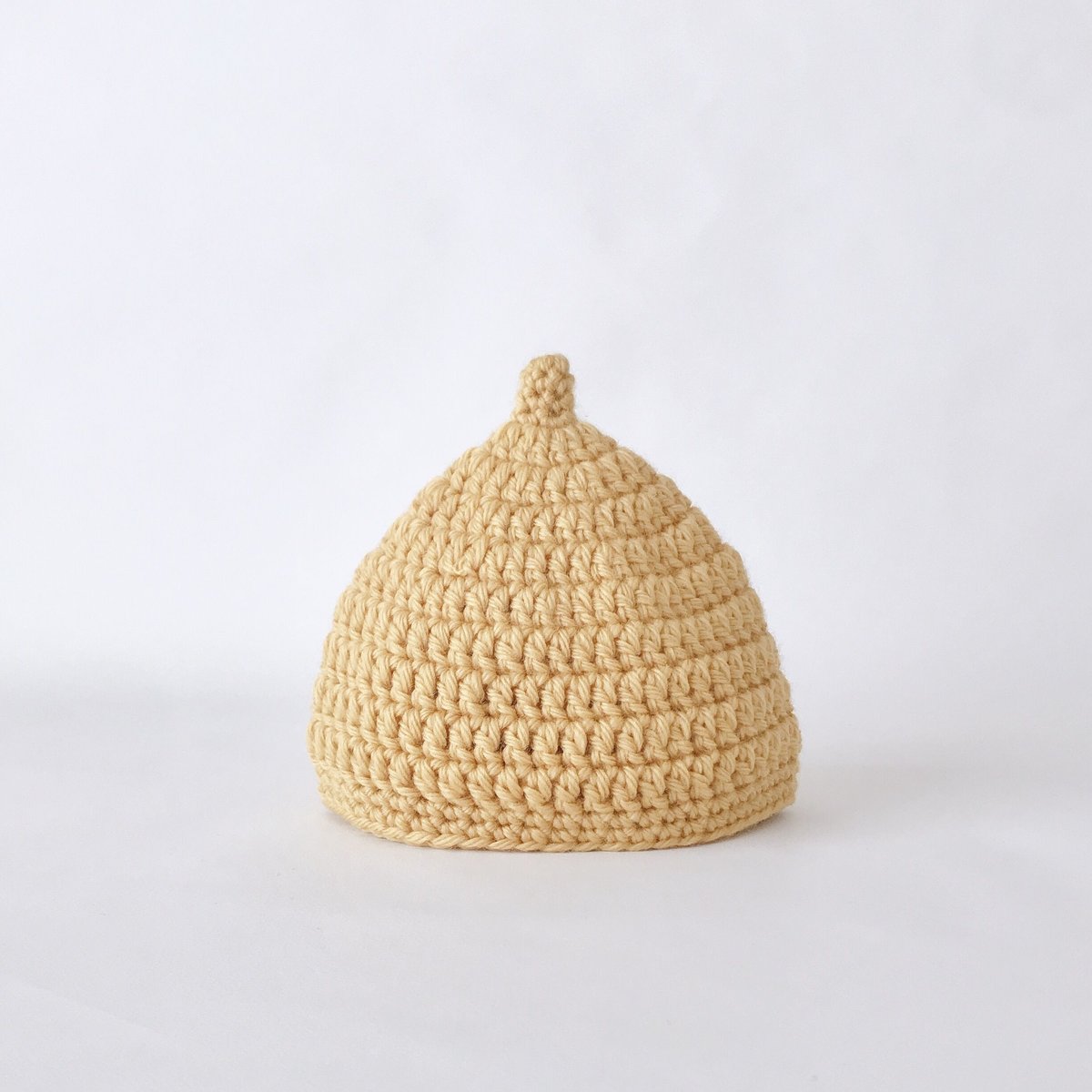 どんぐり帽子 くらっち＊赤ちゃんニット帽・とんがり帽・どんぐり帽［グレー