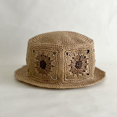 編みものキット「夏のモチーフ編みカンカン帽子 / レディースサイズ」BO-31