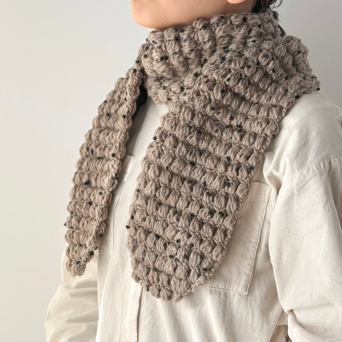 編みものキット「ぽこぽこマフラー / レディースサイズ」BO-45