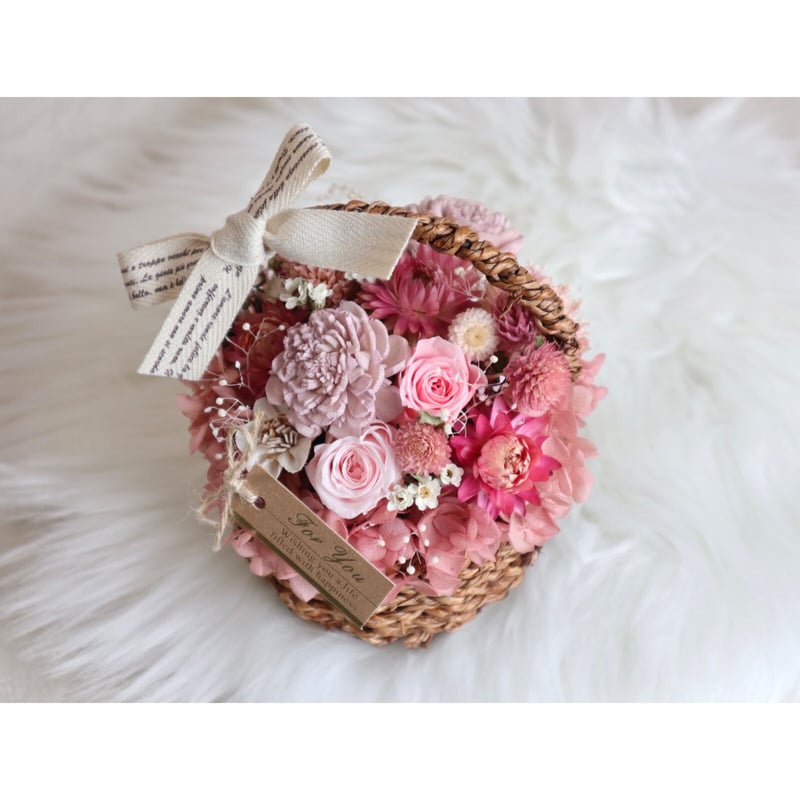 アレンジフラワー専用オーダーページ プリザーブドフラワー ギフト プリザーブドフラワーアレンジメントギフトPINK#3 | Natural