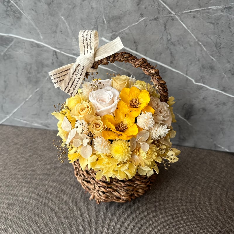 プリザーブドフラワーアレンジメントギフトYELLOW#2 | Natural
