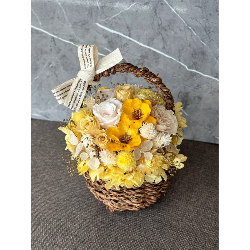 プリザーブドフラワーアレンジメントギフトYELLOW#2 | Natural Wedding