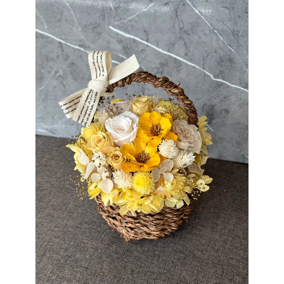 プリザーブドフラワーアレンジメントギフトYELLOW#2 | Natural Wedding