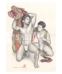 The Lion dance brothers【兄弟獅子】 ※Original drawing