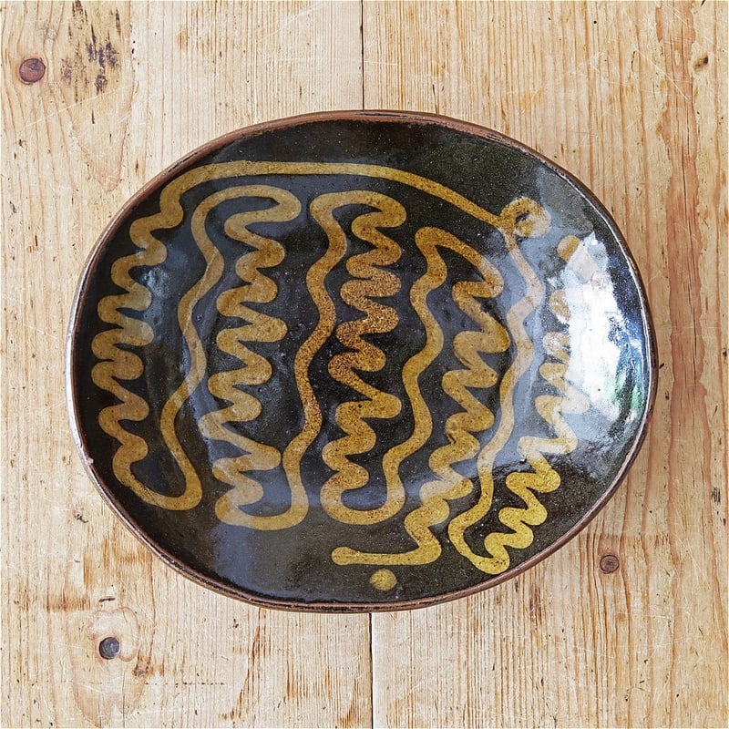 齊藤十郎 スリップウェア 楕円カレー皿 6 | MARKUS