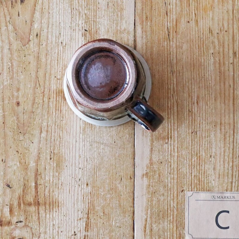 俊彦窯 清水俊彦 面取りマグカップ 細 掛分け C | MARKUS