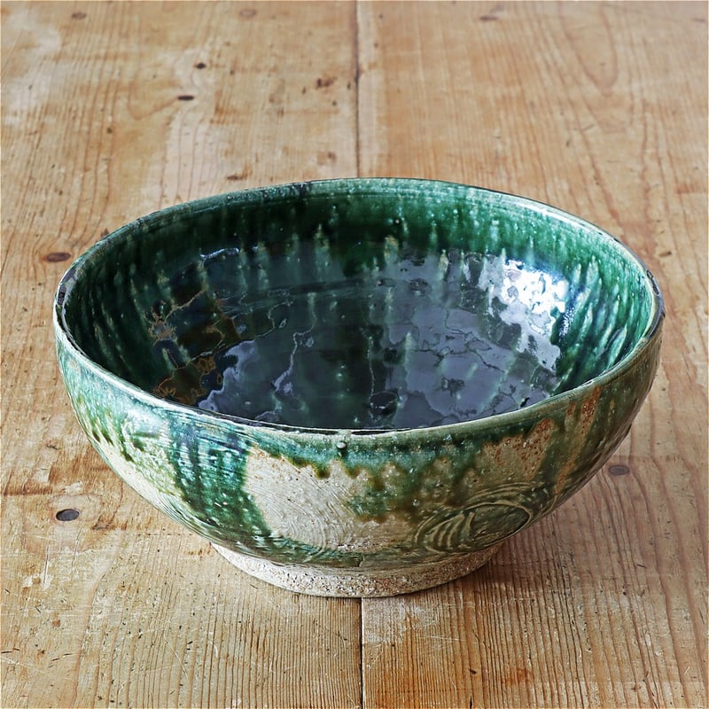 岡本芳久 緑釉 大鉢 | MARKUS