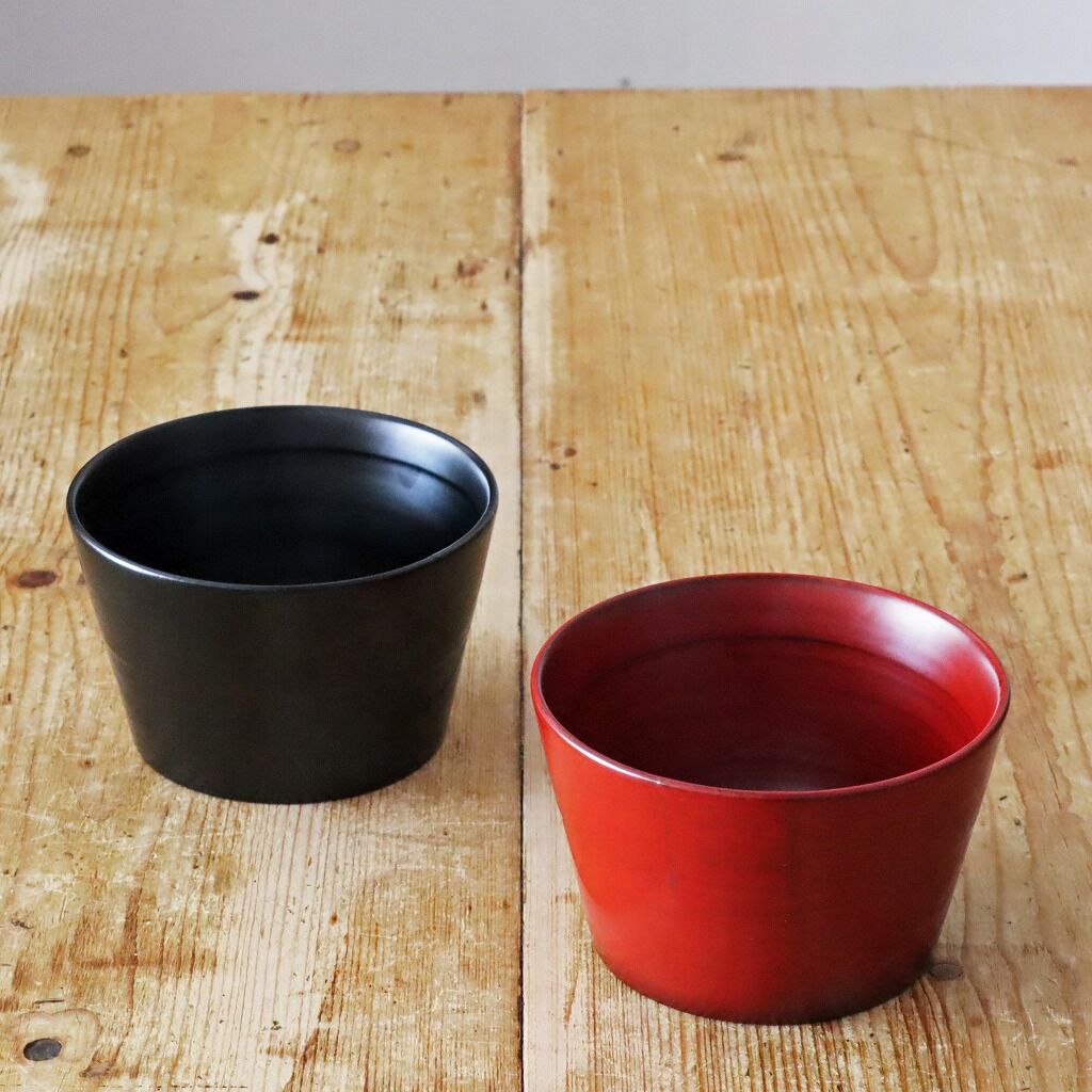 蜂谷隆之 造 欅漆塗 小鉢 一対 共箱 検）現代の器