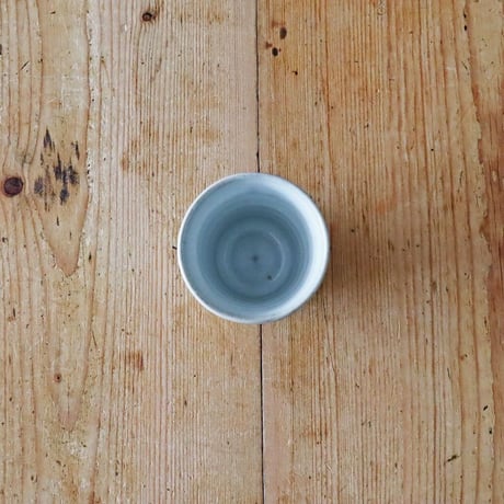 袖師窯　しのぎフリーカップ　白釉