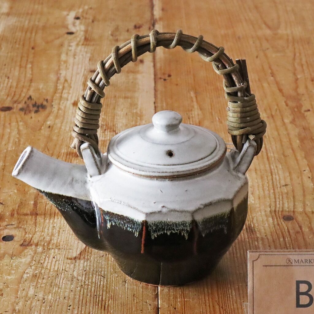 俊彦窯 清水俊彦 面取り土瓶 掛分け B | MARKUS