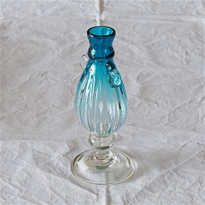 村松 学 耳付き花器 細口 アサギ緑 | MARKUS