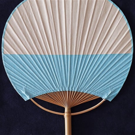 小丸団扇　水