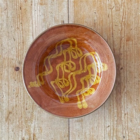 slip works 今津加奈　 9寸リム深皿　RED