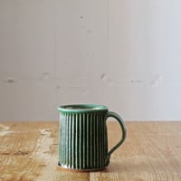 宋艸窯（竹之内 琢）　マグカップ　緑