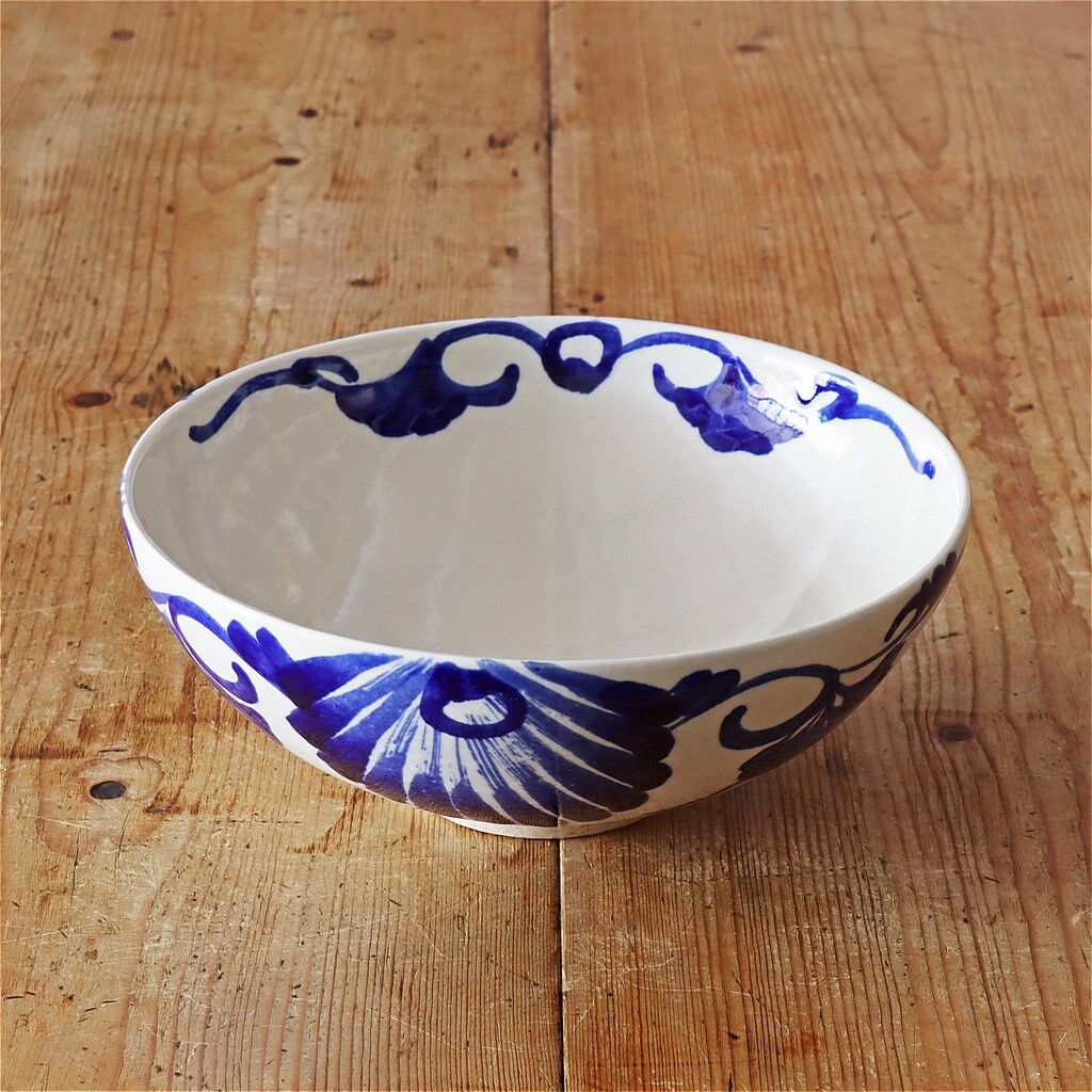 陶器工房 壹 染付7寸鉢 花唐草 | MARKUS 陶器工房 壹 染付7寸鉢 花唐草 | MARKUS