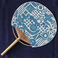 石北 有美　型染め団扇　旅の思い出
