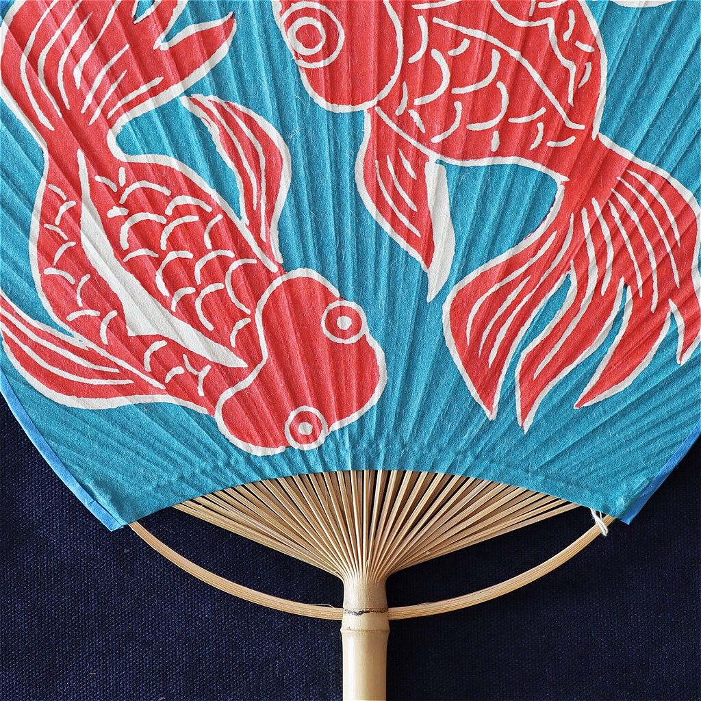 うちわ　団扇　金魚　１つ うちわ団扇金魚1つ
