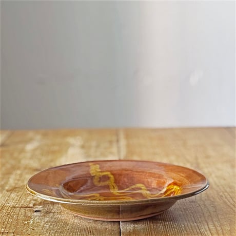 slip works 今津加奈　 9寸リム深皿　RED