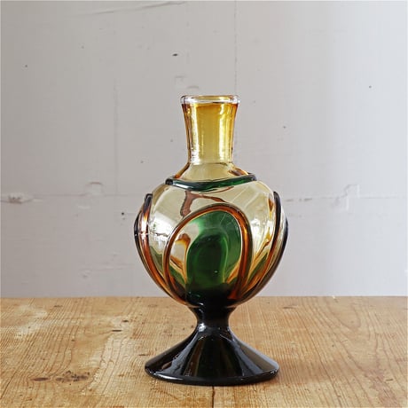 村松 学 花器 バルーン 茶×緑 | MARKUS 村松学 双耳花瓶