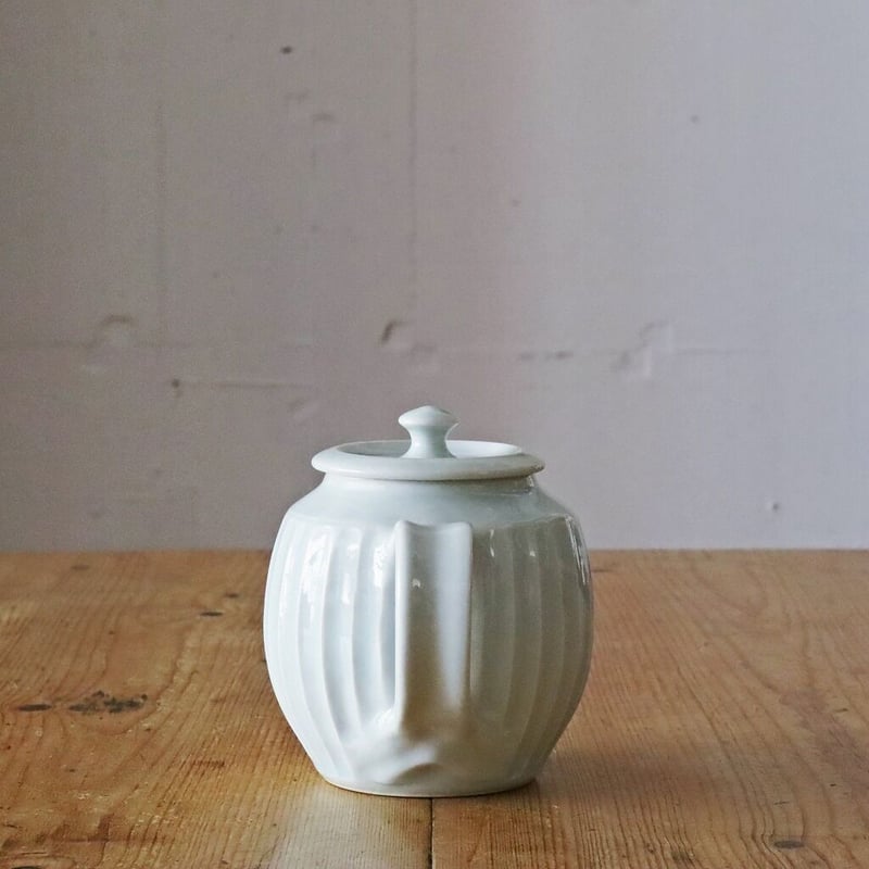 〔白磁筒描文　土瓶〕勝久 白磁筒描文 土瓶〕勝久 〔白磁筒描文 土瓶〕勝久