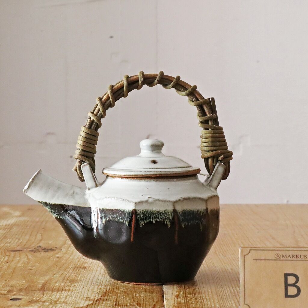 俊彦窯 清水俊彦 面取り土瓶 掛分け B | MARKUS